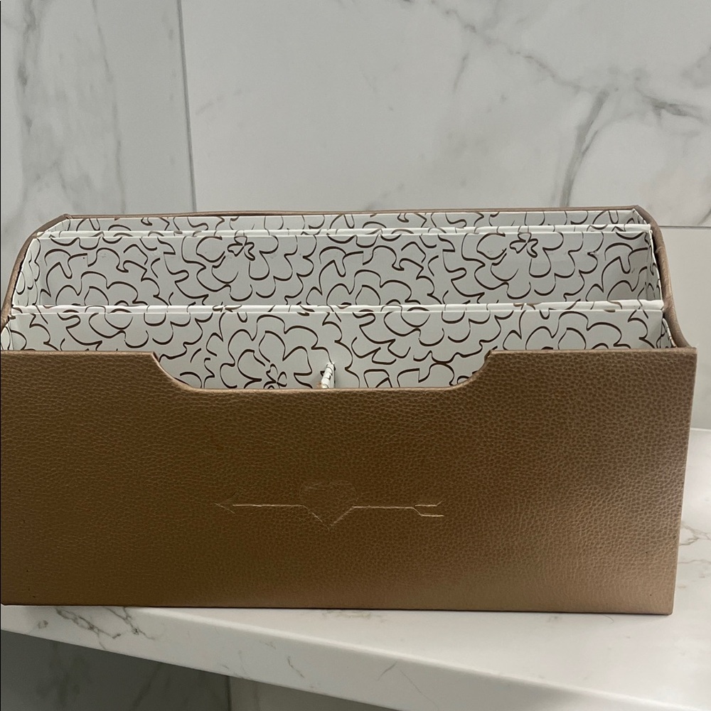 Gold bronze  Leather Organizer
